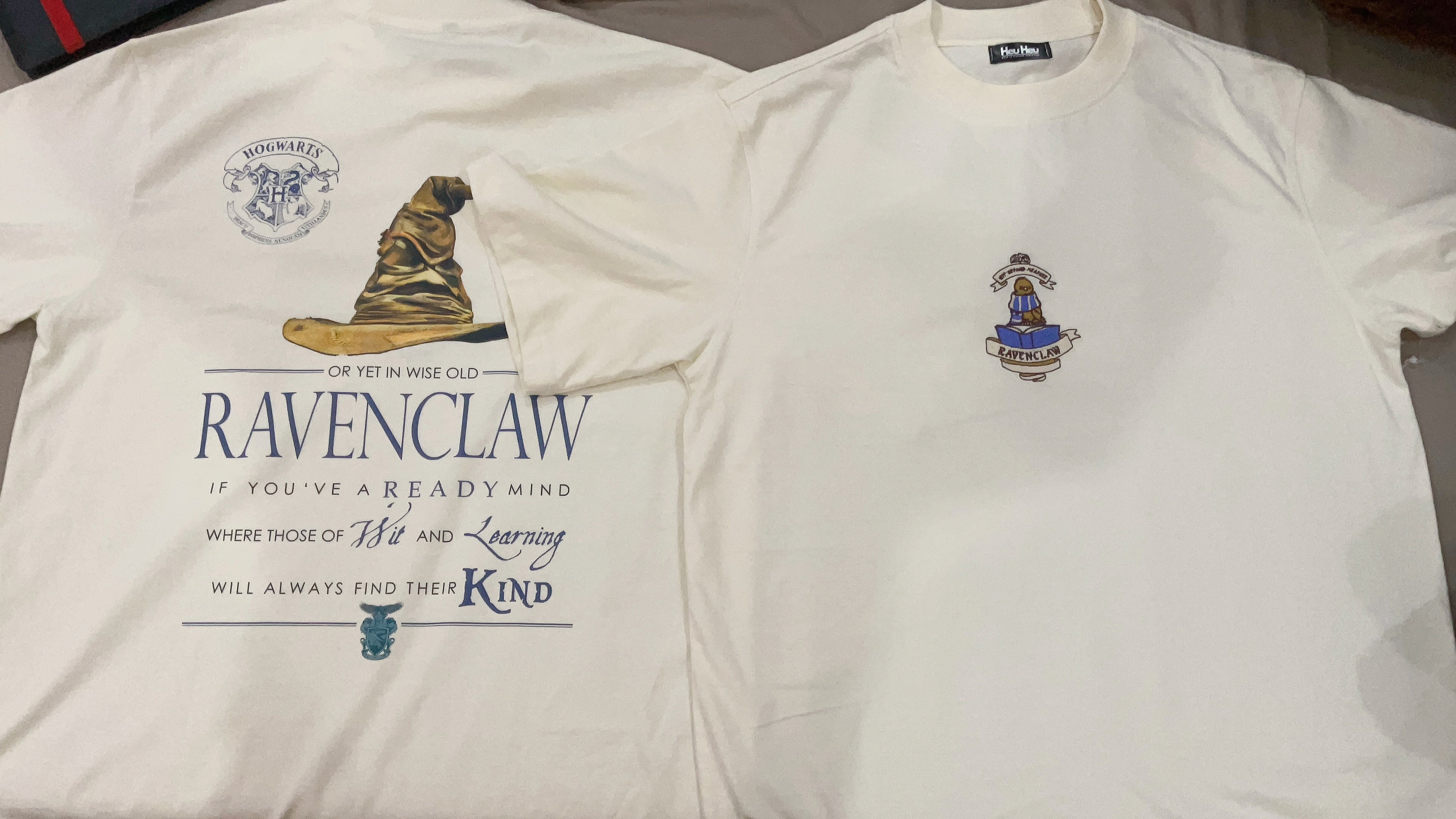 Magic School T-Shirt with Embroidered Four House Logos