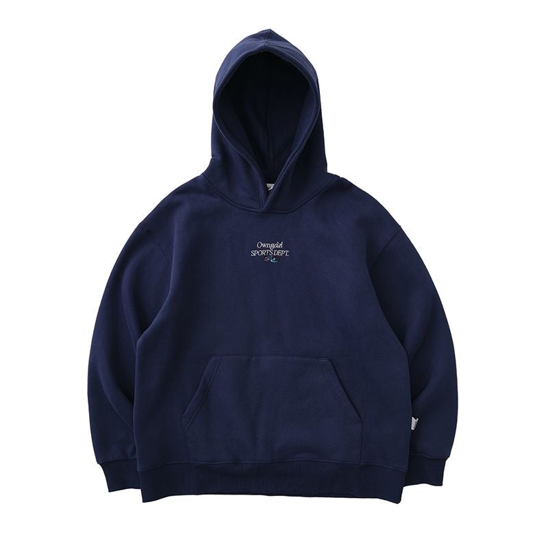 [ Coming Soon ] HeuHeu “Own Goal” Embroidered Fleece Hoodie – Classic Versatile American-