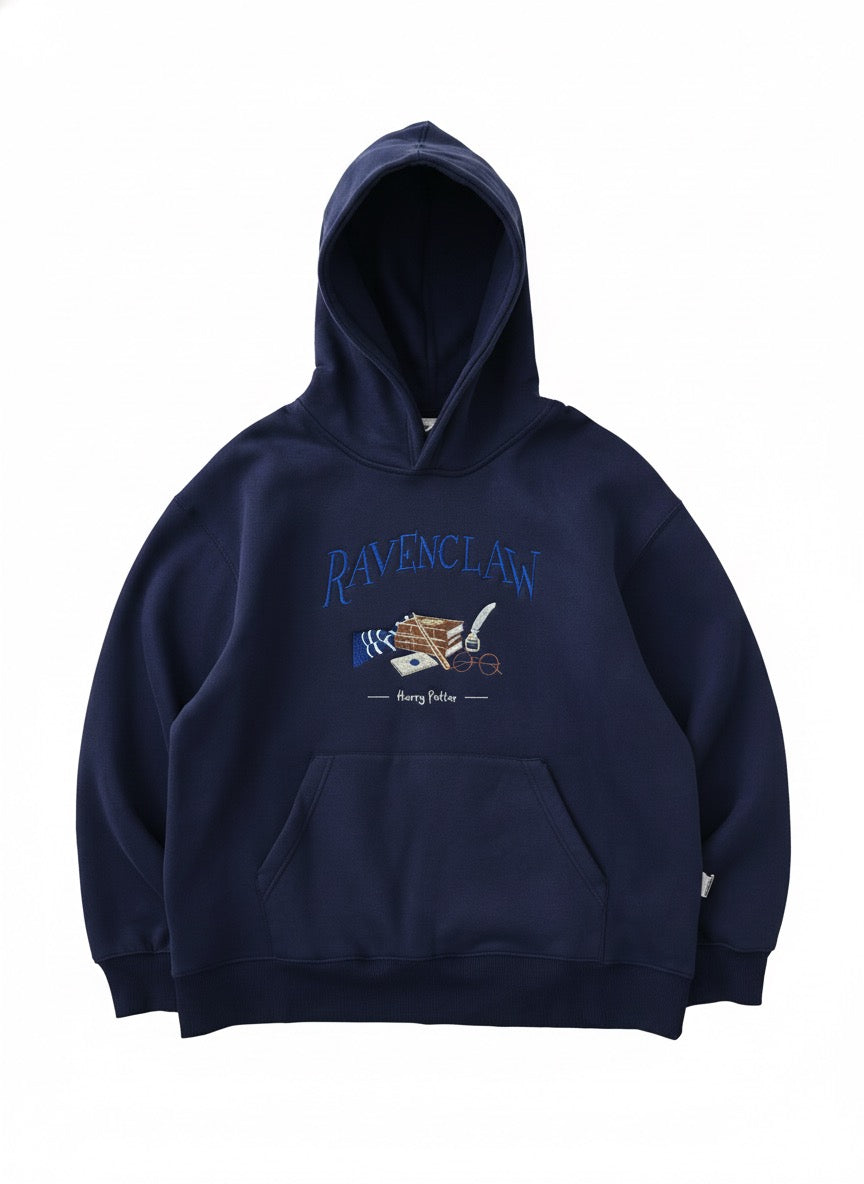 [ Freeship ] Wizard Academy Embroidered Hoodie – Unisex Fantasy Four Houses Design