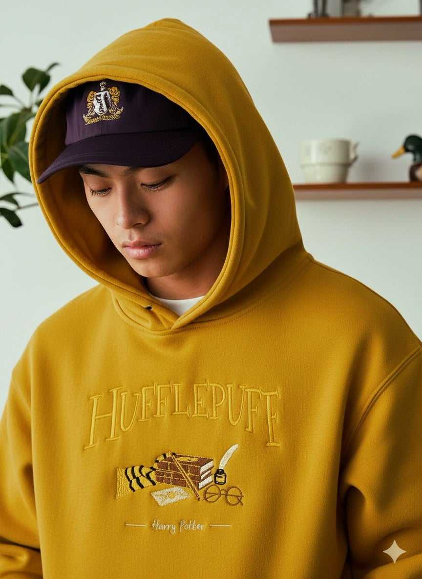 [ Freeship ] Wizard Academy Embroidered Hoodie – Unisex Fantasy Four Houses Design