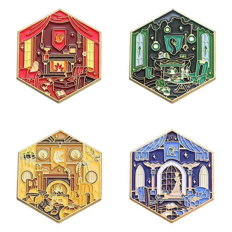 Fantasy School Enamel Pin Accessory - Jewelry Cosplay Accessory Prop Gift