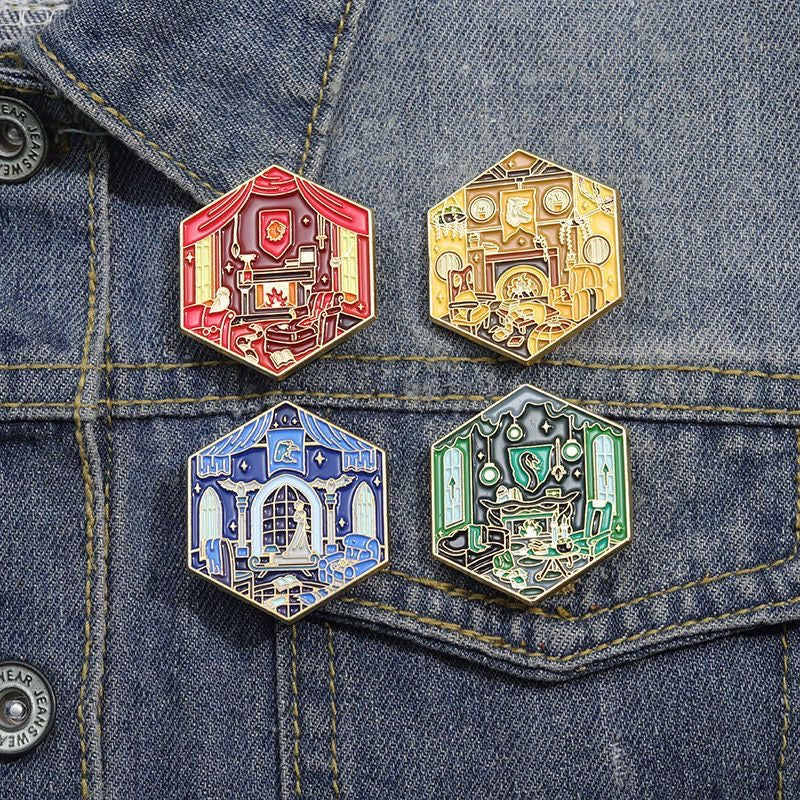 Fantasy School Enamel Pin Accessory - Jewelry Cosplay Accessory Prop Gift