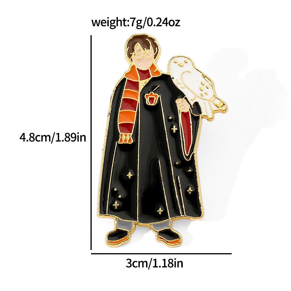 Creative Cartoon Anime Brooch Ronald Billius Weasley Enamel Pin Metal Badge Jewelry Clothing Backpack Accessories Gift
