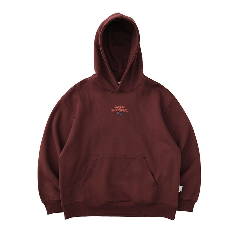 [ Coming Soon ] HeuHeu “Own Goal” Embroidered Fleece Hoodie – Classic Versatile American-