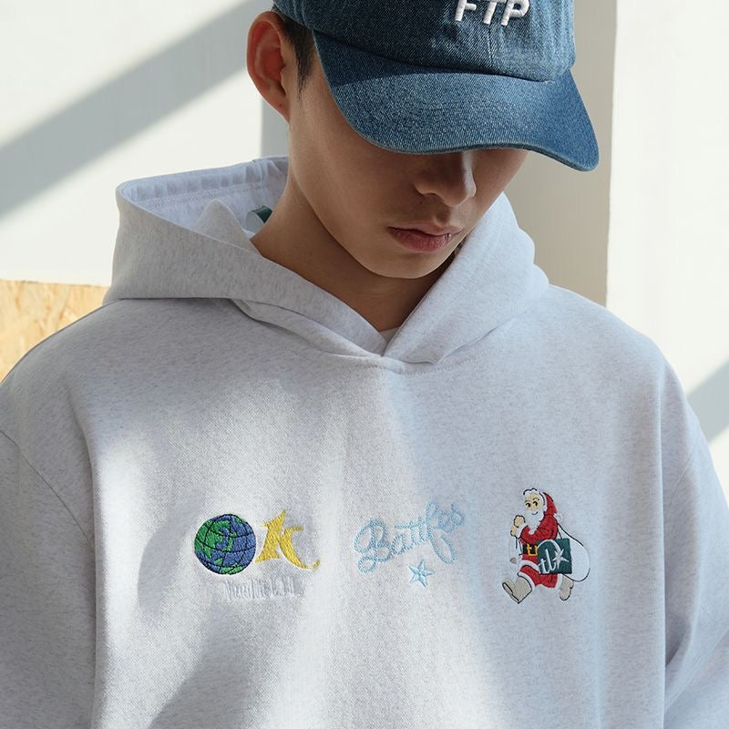 [ Coming Soon ] HeuHeu Christmas Embroidered Hoodie -Style Casual Vintage Hoodie