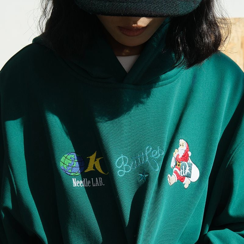 [ Coming Soon ] HeuHeu Christmas Embroidered Hoodie -Style Casual Vintage Hoodie