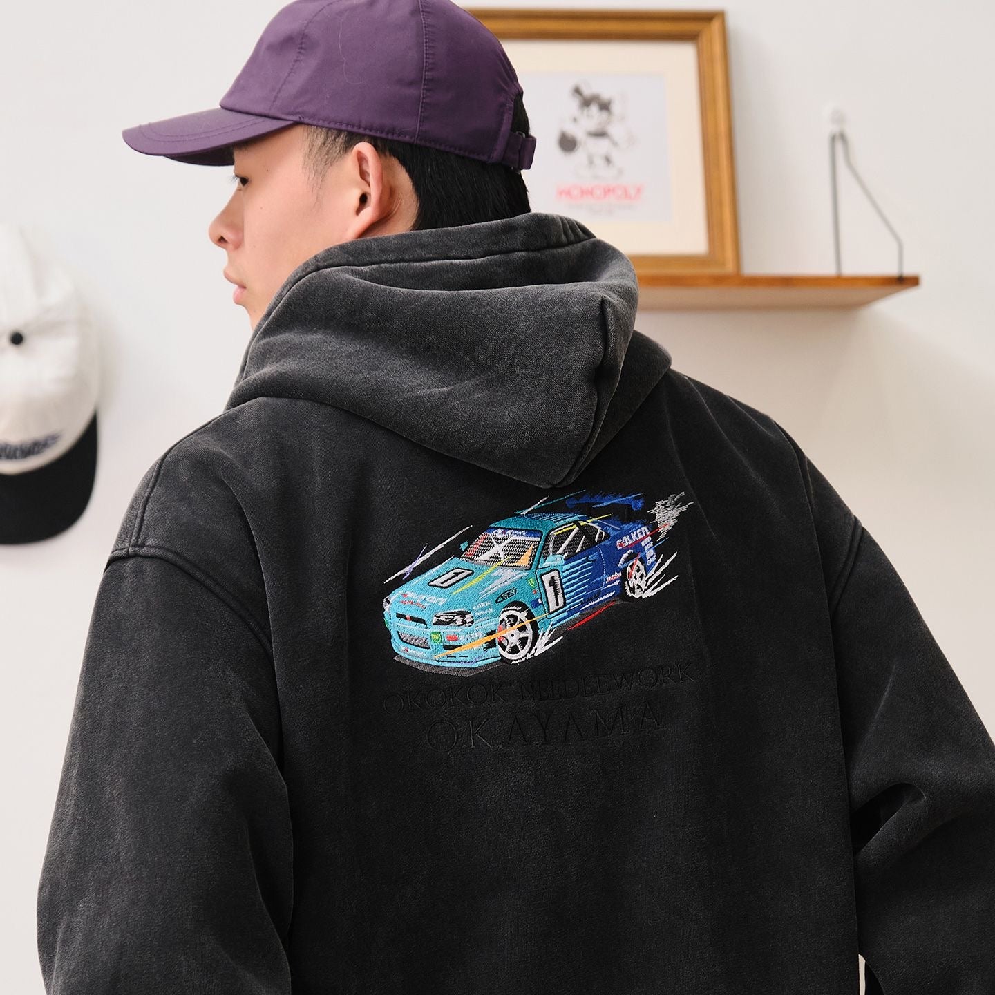 [ Coming Soon ] HeuHeu “Very Hype OK” Car Culture Embroidered Washed Zip