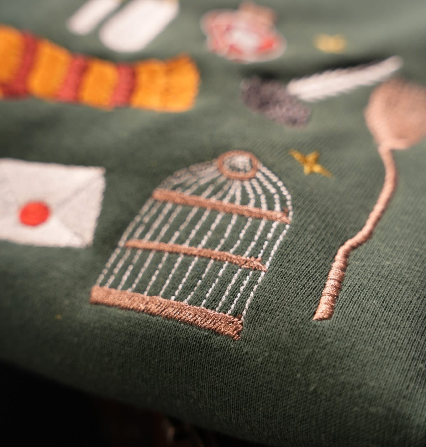 Magic School Sweater with Embroidered Wizard Crest