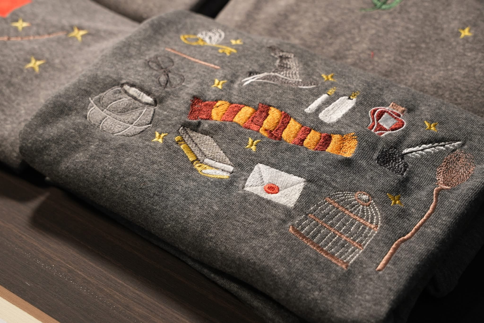 Magic School Sweater with Embroidered Wizard Crest