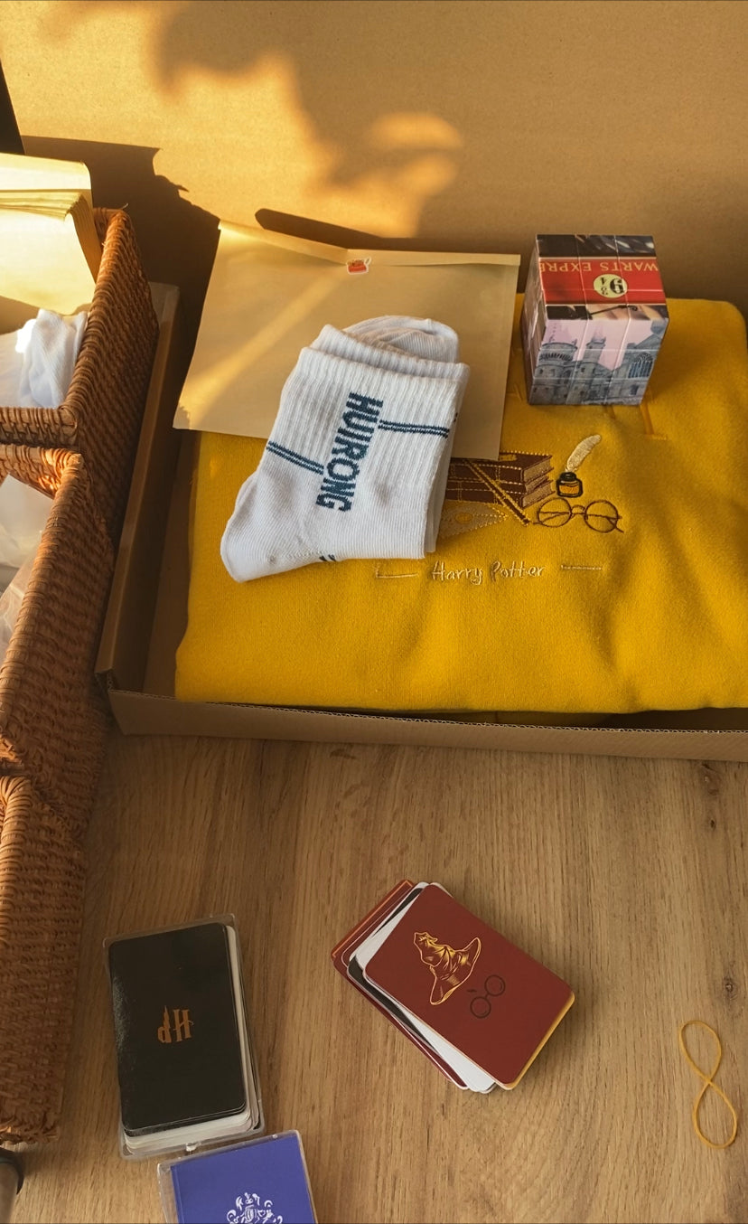 [ Freeship ] Wizard Academy Embroidered Hoodie – Unisex Fantasy Four Houses Design