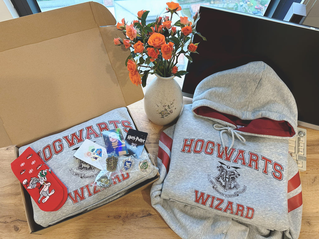 [ Freeship ] Magic Academy Typography Boxy Hoodie – Oversized Casual Style