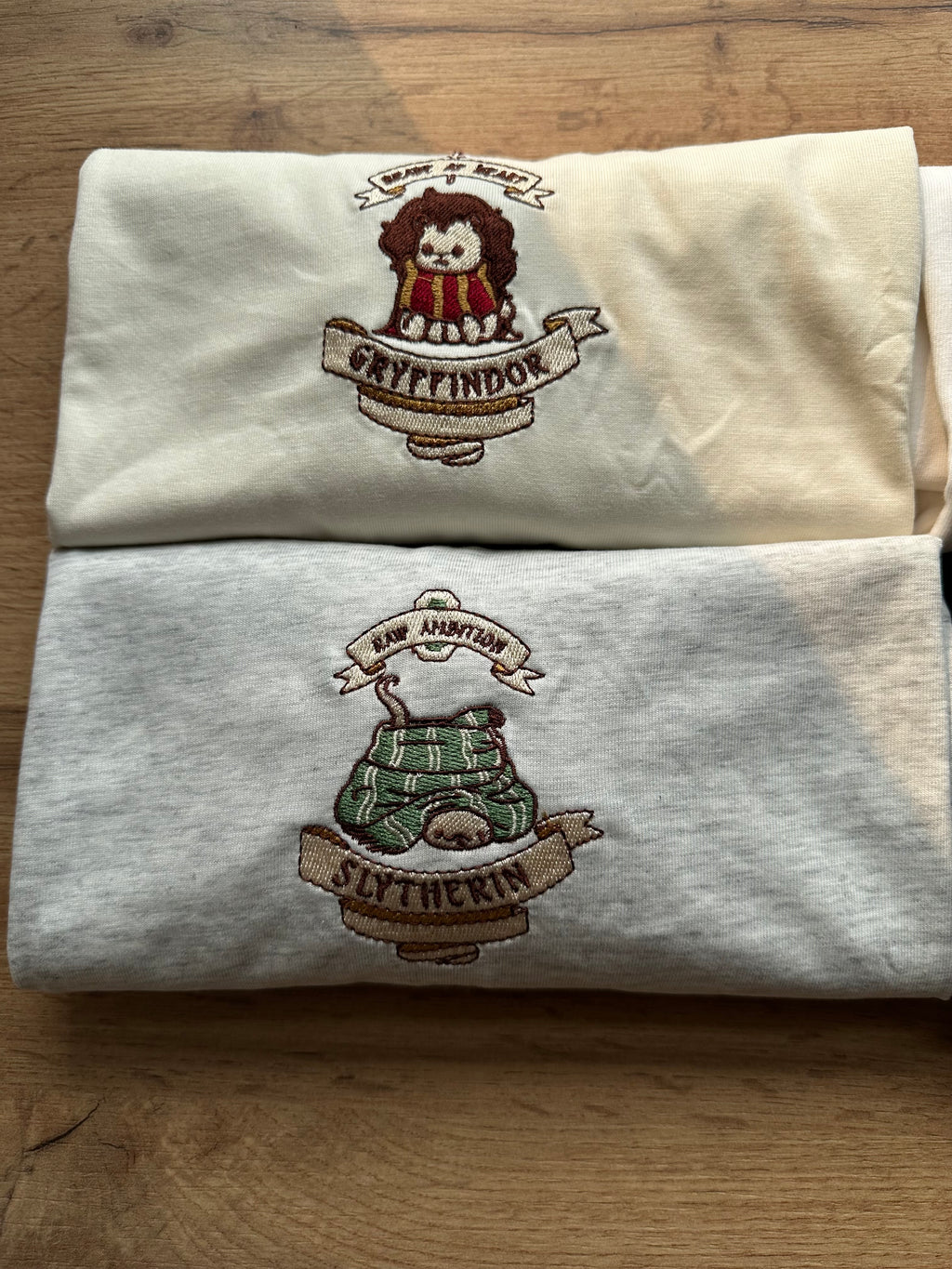 Magic School T-Shirt with Embroidered Four House Logos