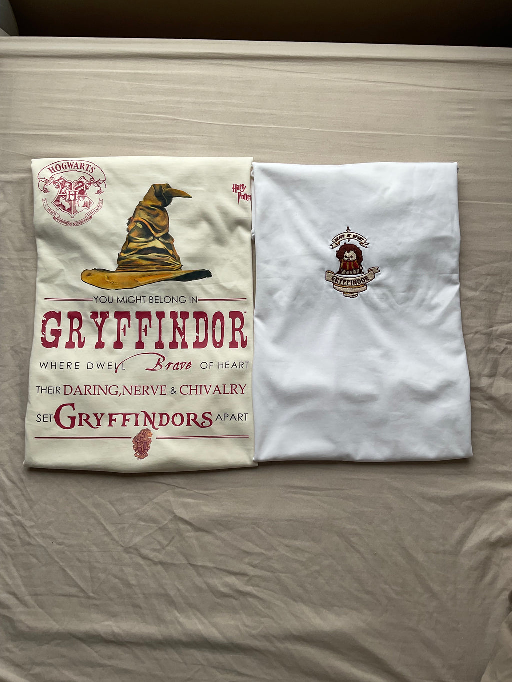 Magic School T-Shirt with Embroidered Four House Logos